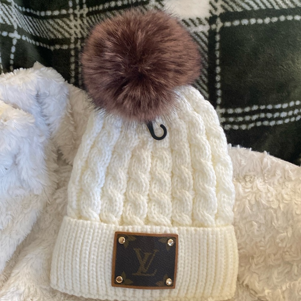 Upcycled LV toboggans. Winter White